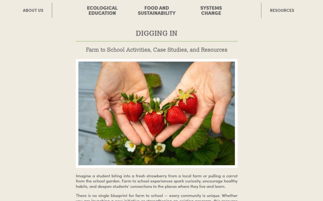 Center for Ecoliteracy: Digging In Farm to School Activities, Case Studies, and Resources