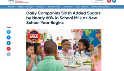 IDFA: Dairy Companies Slash Added Sugars by Nearly 60% in School Milk as New School Year Begins