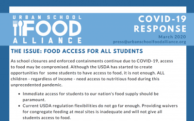 Urban School Food Alliance COVID-19 Response Brief