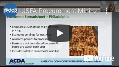 USFA Procurement Mini-Series Part 1: USDA Foods (Philadelphia, PA)