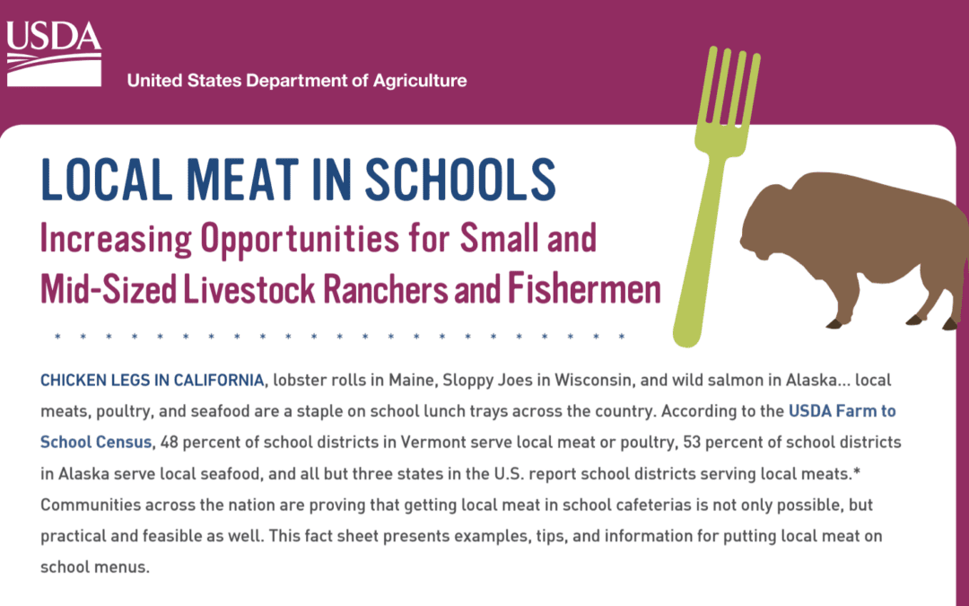 USDA: Local Meat in Schools