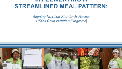 Implementing a Streamlined Meal Pattern: Aligning Nutrition Standards Across USDA Child Nutrition Programs