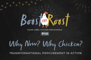 Article Title: Why Now? Why Chicken? Boost the Roost logo with white chicken